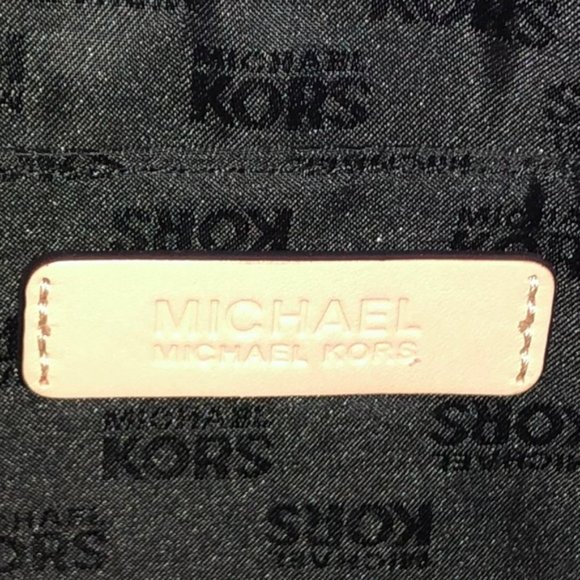 Michael Kors Black Leather Purse with Cream Leather Straps and Gold Buckles - Picture 11 of 14